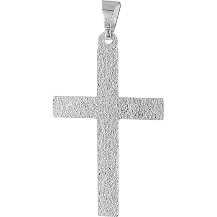 trendor Herren-Halskette mit Kreuz 925 Silber, rhodinierte 21 mm Venezianerkette, 50 cm, inklusive Geschenkbox und Mikrofaser-Pflegetuch, langlebiger Halsschmuck – Bild 2
