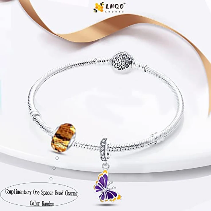 LNQOBU 925 Sterling Silber Glow in the Dark Glühwürmchen Charm, Farbwechselndes Chamäleon Bead für Damenarmbänder und Halsketten – Bild 3