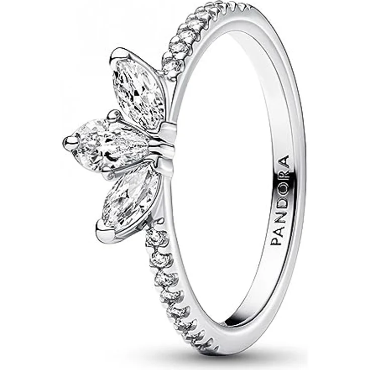 PANDORA Timeless Funkelndes Herbarium Cluster Ring, Sterling-Silber mit Cubic Zirkonia, Größe 50 – Bild 1