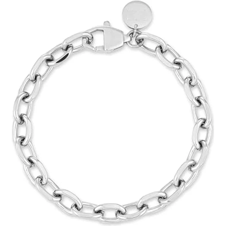 COPENHAGEN STUDIOS Basic Chunky Bracelet, silber, Armband aus poliertem Edelstahl, wasserfest & hautfreundlich, verstellbare Größe bis 21 cm – Bild 1