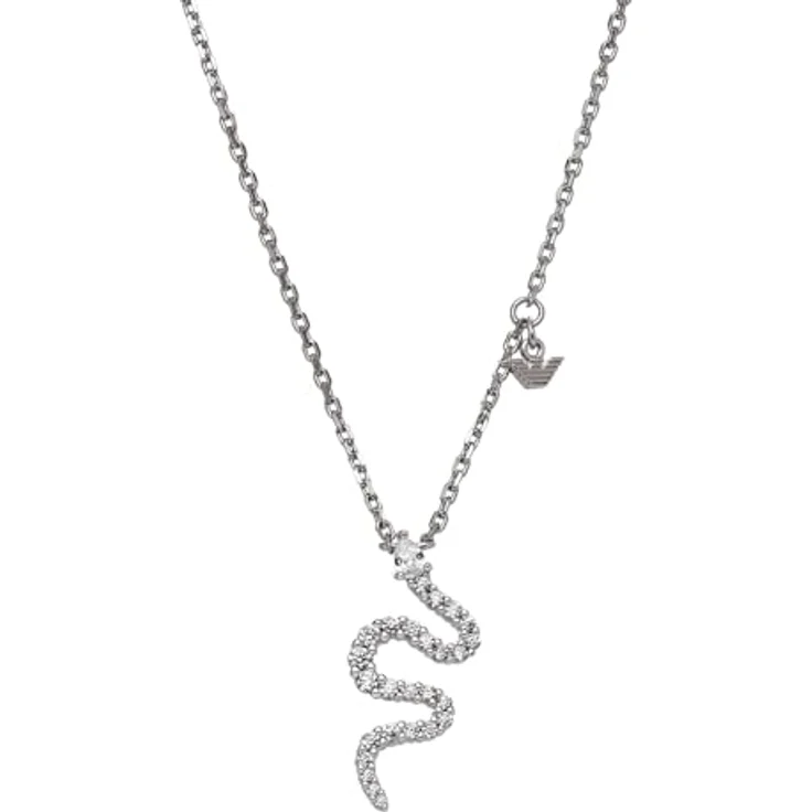 Emporio Armani EG3611040 Damen Collier Schlange, Sterlingsilber 925, 42 cm, poliert, Silberfarben – Bild 3