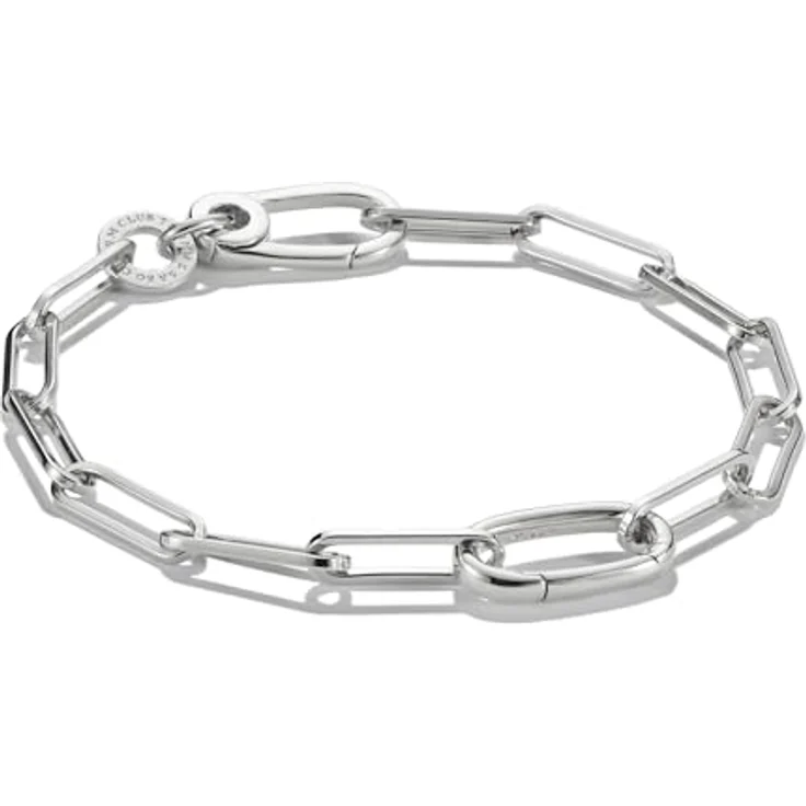 THOMAS SABO Charm-Armband Charm Club Connect: Paperclip, recyceltes Silber 925 mit Connect Link und Karabinerverschluss – Bild 1