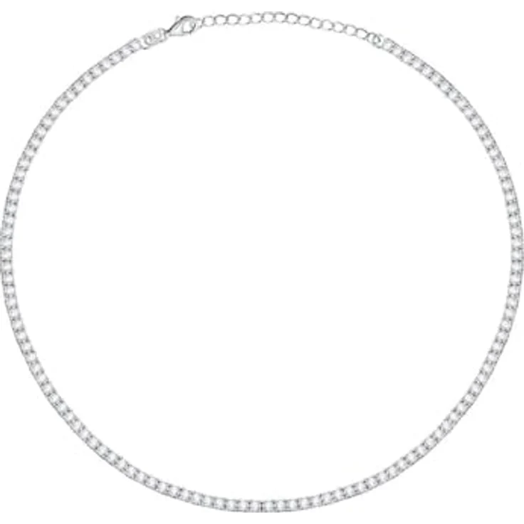 CHRIST Damen-Kette, 925er Silber recycelt, rhodiniert, Zirkonia, 34 cm mit 5 cm Verlängerung – Bild 2