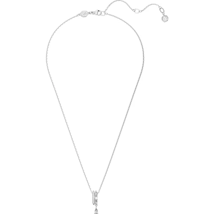Swarovski Dancing Swan Halskette, Rhodiniert, 38-43 cm, Eleganter Imber-Anhänger mit strahlenden Kristallen – Bild 2