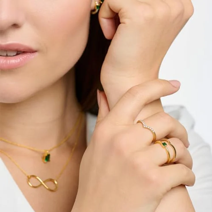 THOMAS SABO Damenring aus 925er Sterlingsilber, feminines Design in verschiedenen Größen erhältlich – Bild 3