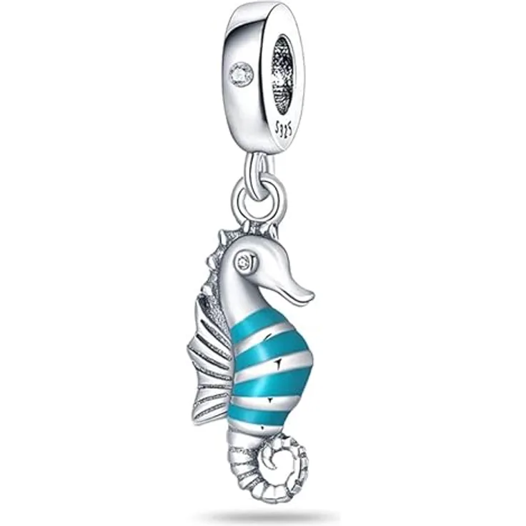 TINSLO Charm Anhänger Damen, 925 Sterling Silber, Zirkonia, kompatibel mit Pandora Armbändern und Halsketten, modisches Design für Frauen und Mädchen