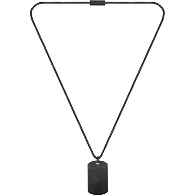 BOSS Jewelry Halskette für Herren, Edelstahl mit schwarzer IP-Beschichtung, 61 cm, gravierter Schriftzug, magnetischer Verschluss – Bild 3