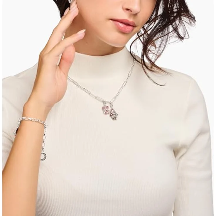 THOMAS SABO Charm-Einhänger Santa Claus, 925 Silber mit handbemalten Details und synthetischem Zirkonia – Bild 3