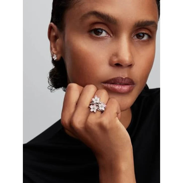 PANDORA Moments 294370C01 Kirschblüten-Ohrringe aus Silber mit floralem Design – Bild 5