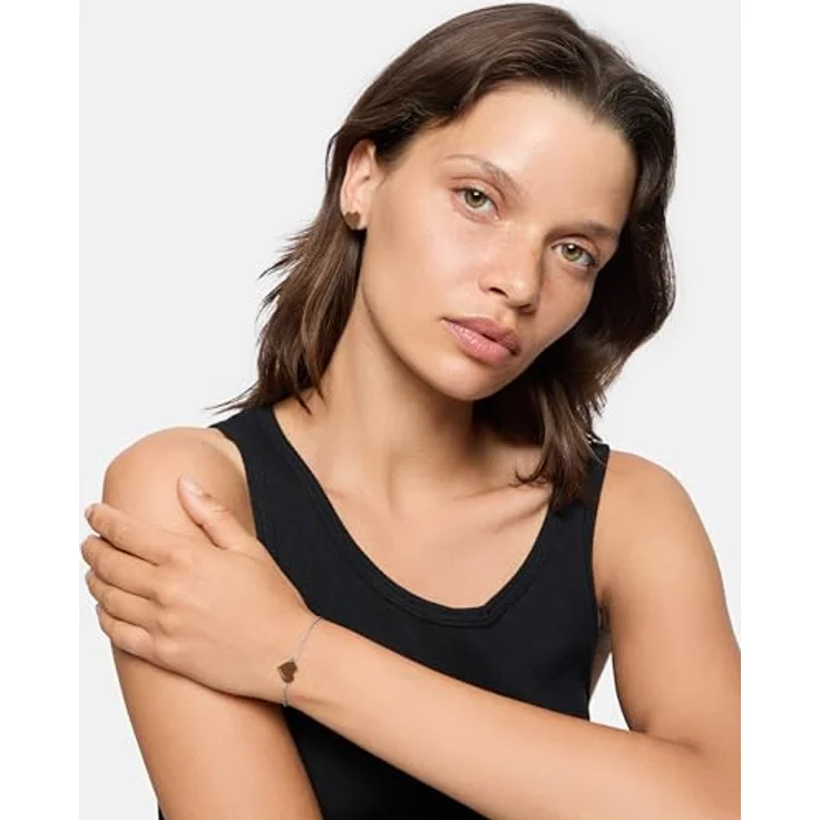 Liebeskind Berlin Armband LJ-1479-B-21, Edelstahl IP Gold mit Herz-Anhänger, 21 cm – Bild 2