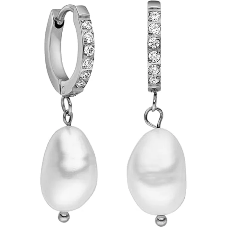Purelei Malahi Ohrringe Silber – wasserfeste Damenohrringe aus langlebigem Edelstahl – 1,3 cm Durchmesser – eleganter Modeschmuck für individuellen Stil – Bild 1