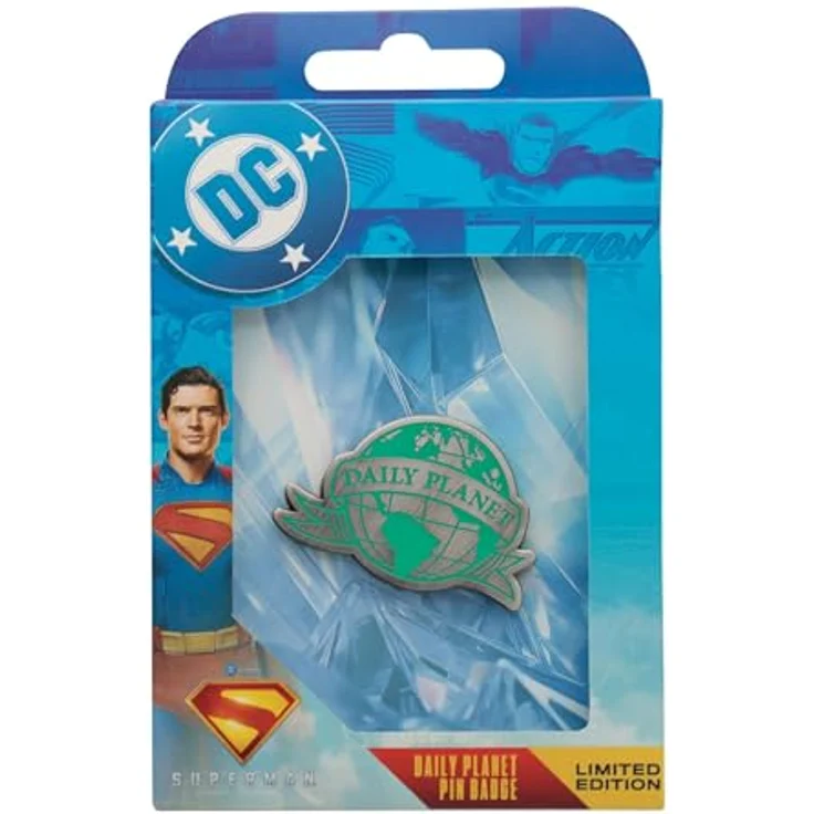 FaNaTtik Superman 2025 Daily Planet Pin Badge, Limited Edition Metallnadel, 29 x 40 mm, individuell nummeriert, Gummiverschluss, limitiert auf 9995 Stück – Bild 2