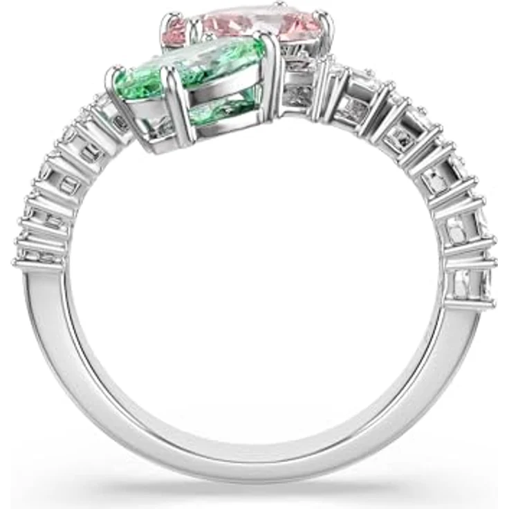 Swarovski x Ariana Grande Offener Ring, Rhodiniert mit Mehrfarbigen Swarovski Zirconia in verschiedenen Schliffen – Bild 3