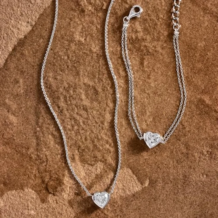 Joop! Halskette aus 925 Sterling Silber für Damen, rhodiniert mit Zirkonia, 40 cm lang, in Schmuckbox – Bild 3