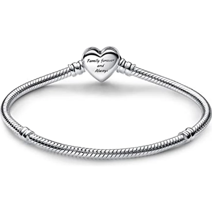 PANDORA Moments Armband, Sterling-Silber mit Funkelndem Unendlichkeits-Herzverschluss und Zirkonia Steinen, 18cm, kompatibel mit Moments Kollektion, 592645C01-18 – Bild 4