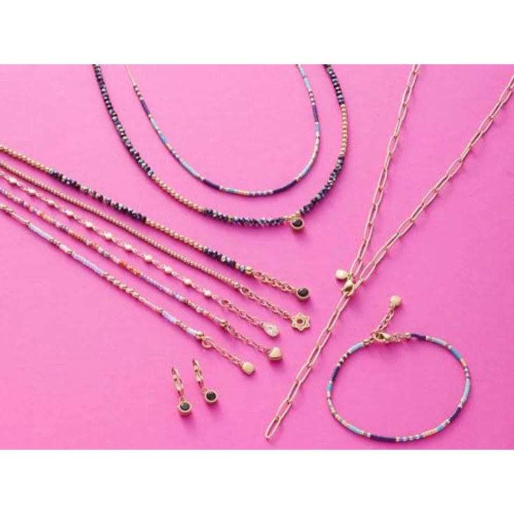 JEWELS BY LEONARDO Armband Ciao Lola, goldfarbener Edelstahl mit schwarzen Glaskristallen, 17-19 cm Länge, ideales Schmuck Geschenk für Frauen – Bild 3
