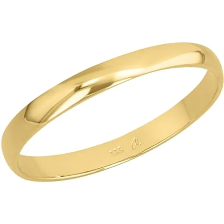 Amor Damen Ring, gravierbarer 333 Gelbgold Ring, kommt in Schmuck Geschenk Box, 9831920