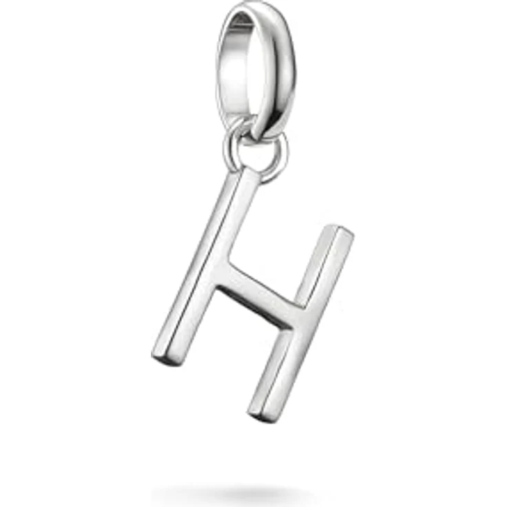 Thomas Sabo Charm Club Connect Charm-Anhänger Buchstabe H aus recyceltem 925 Silber mit filigraner Öse – Bild 1