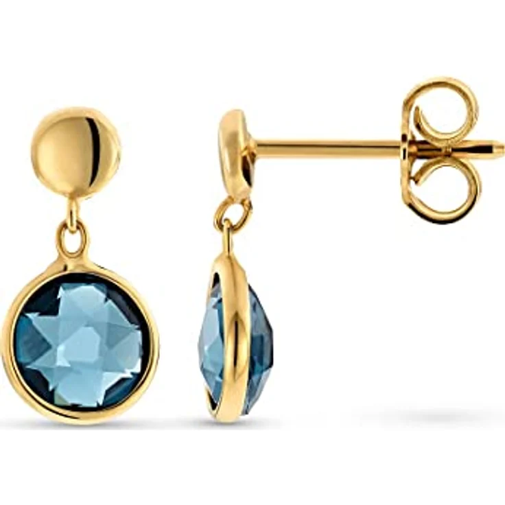 CHRIST Damen-Ohrhänger, 375er Gelbgold mit 2 Topas, eleganter Ohrschmuck in Geschenkbox – Bild 2