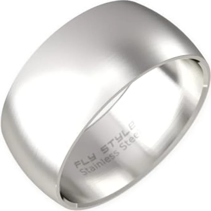 Fly Style Breiter Edelstahl Bandring, Herren Damen Daumenring, 23.9 mm, 12 mm Matt, Hautfreundlich, Minimalistisches Design – Bild 1