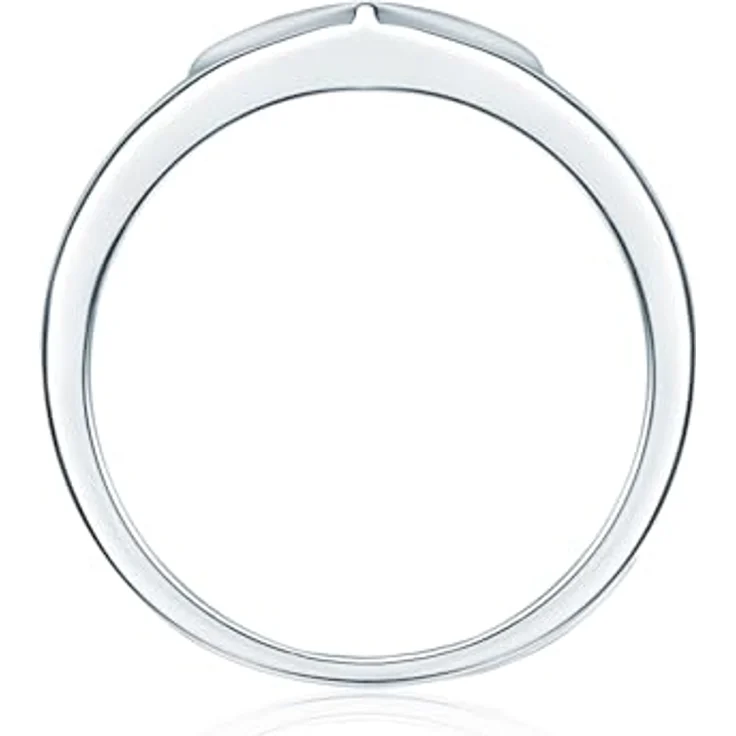 Rafaela Donata Damenring 925/- Sterling Silber rhodiniert, breiter Bandring mit funkelndem Herzmotiv und Zirkonia, Silberring – Bild 2