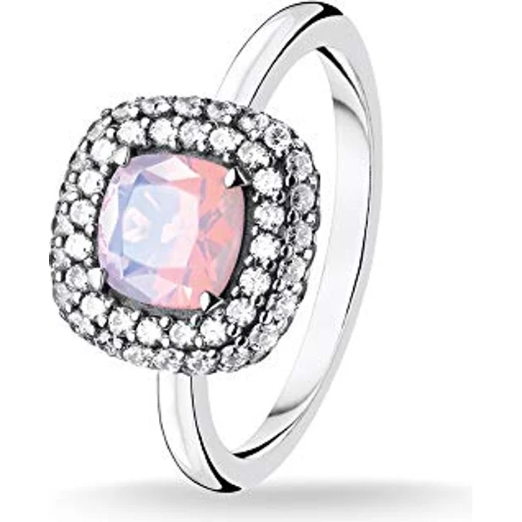 Thomas Sabo Damenring TR2287-347-7-52, 925er Sterlingsilber, Ringgröße 52, trendiges Design mit Glaselementen – Bild 2