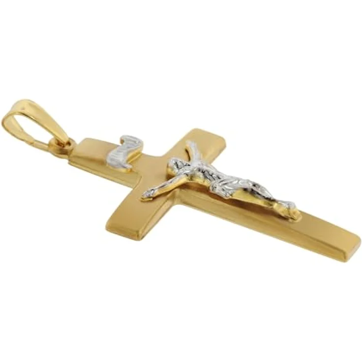trendor Kruzifix-Anhänger Gold 750 (18 Karat) 35 x 19 mm, eleganter Kreuzanhänger für Damen und Herren aus Echtgold, ideal als Geschenkidee – Bild 2