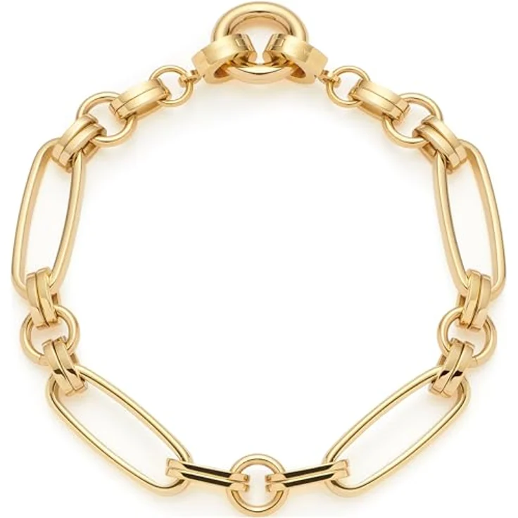 JEWELS BY LEONARDO Armband Clip & Mix Mathilde, goldfarbenes Edelstahlarmband mit Verbindungs-Ring für Charms, 18,5 cm Länge – Bild 1