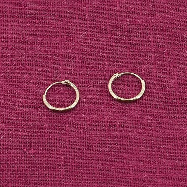 trendor Damen Ohrringe Gold 333 / 8K Creolen 1,5 mm Breite Ø 13 mm aus Echtgold, elegante Geschenkidee in Geschenkbox – Bild 2