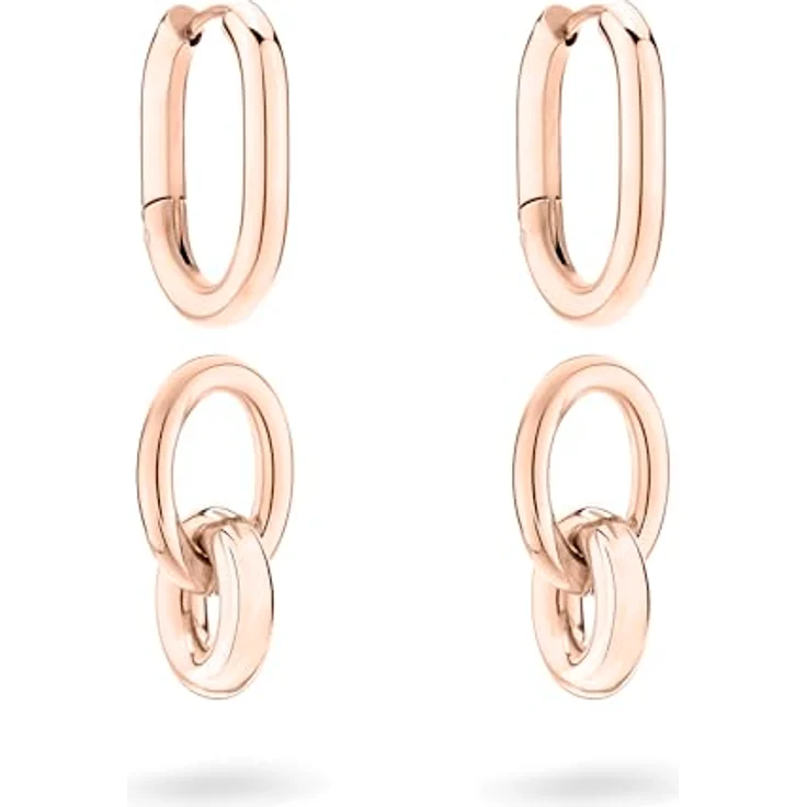 Liebeskind Creolen LJ-1510-E-28, Roségold Edelstahl Ohrringe mit IP-Goldbeschichtung und Klappverschluss – Bild 4