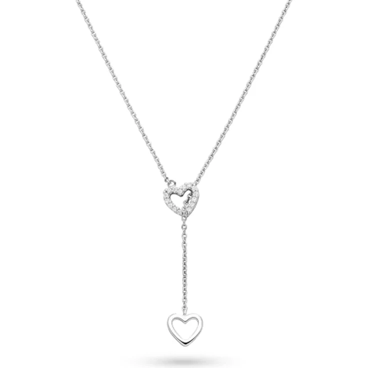 s.Oliver Damen Halskette, 925er Silber mit Herz Designs, 450 mm, Karabinerverschluss - Elegant & zeitlos, perfektes Geschenk – Bild 1