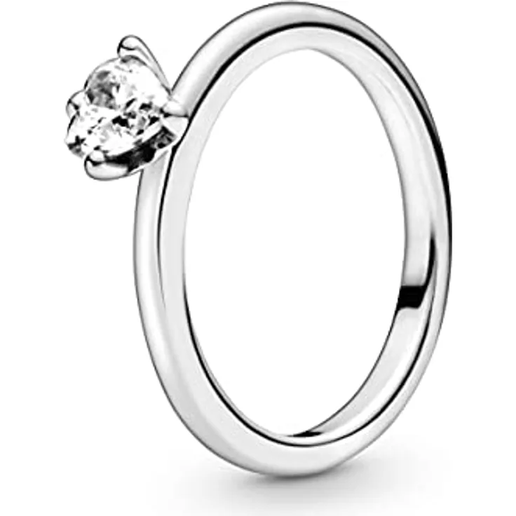 PANDORA Heart Sterling Silver Ring mit klaren Zirkonia, Größe 60