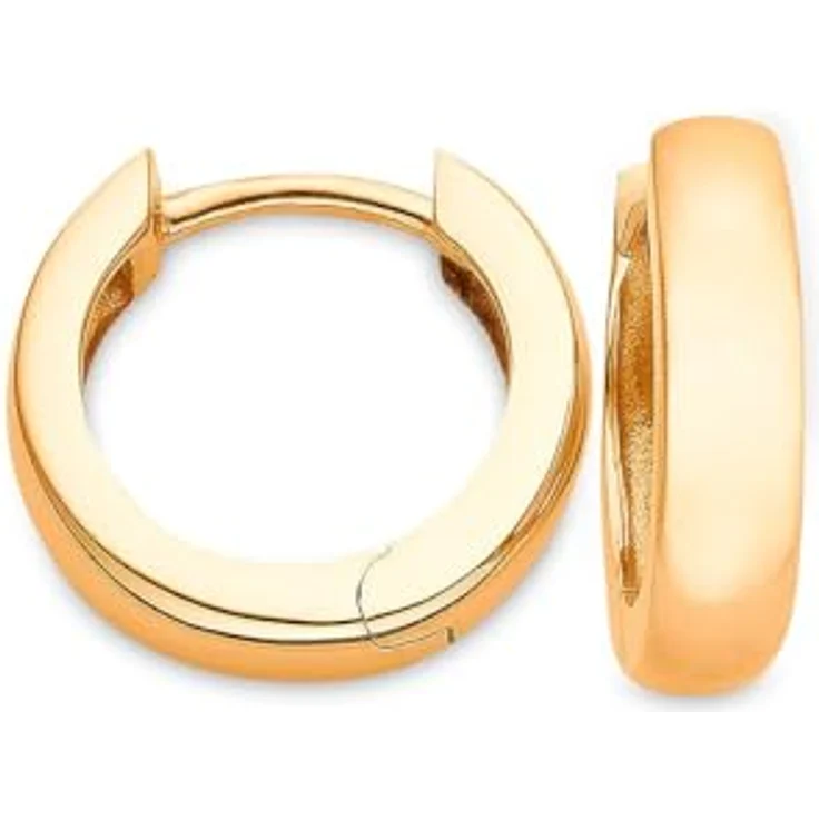 CHRIST Damen-Creolen, 375er Gelbgold, zeitloses Schmuckdesign – Bild 2