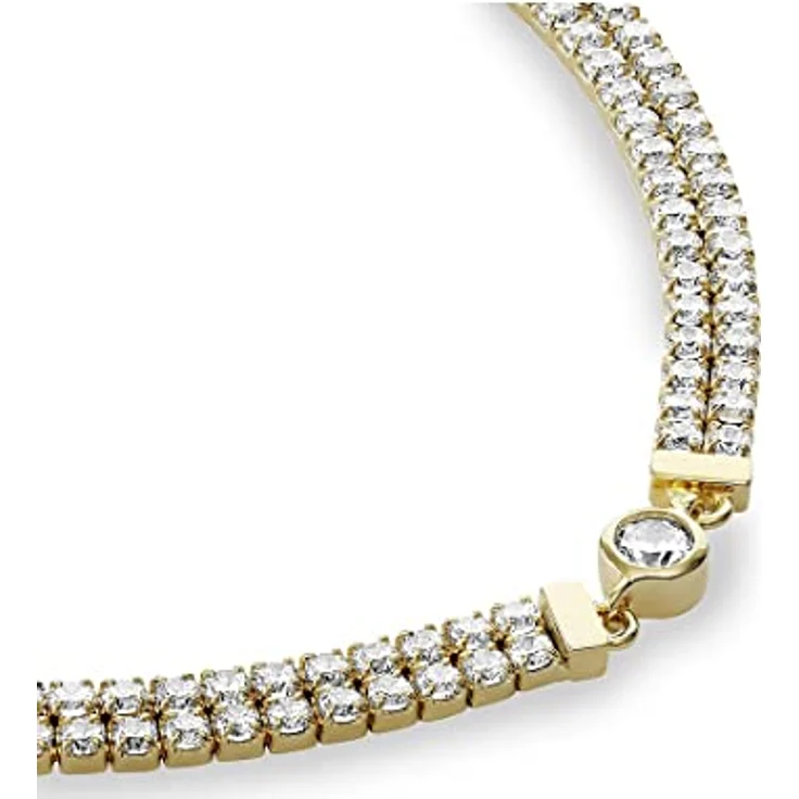 JETTE Damen-Armband 925er Silber mit 123 Zirkonia, One Size, Gelbgold 32017440 – Bild 4