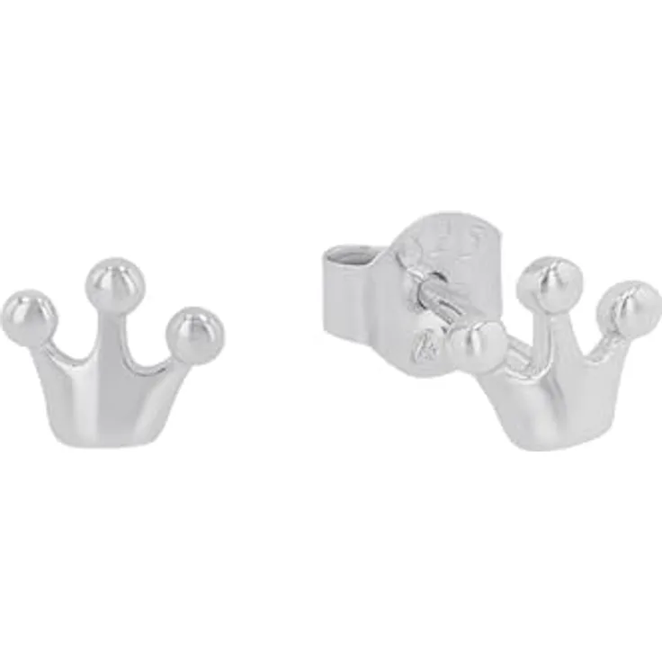 Prinzessin Lillifee Ohrstecker Krone, 925 Sterling Silber, 5 mm x 6 mm mit Steckverschluss für Mädchen