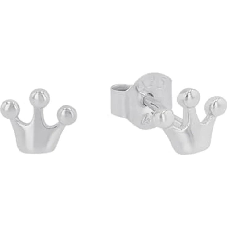 Prinzessin Lillifee Ohrstecker Krone, 925 Sterling Silber, 5 mm x 6 mm mit Steckverschluss für Mädchen – Bild 1