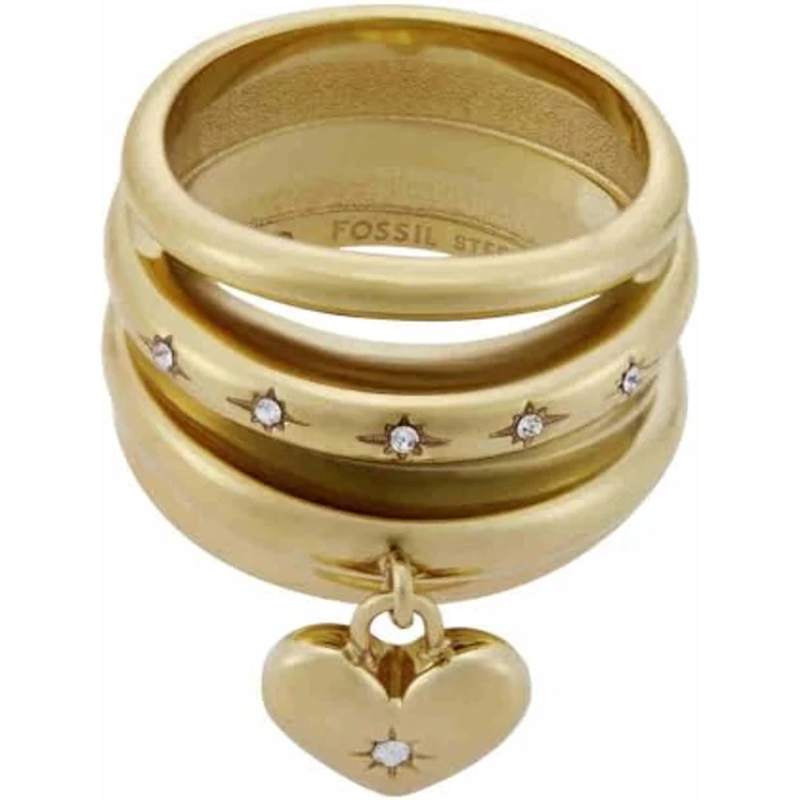 Fossil Sadie, Damen Goldfarbener Edelstahlring, poliertes Finish, JF048347107 – Bild 3