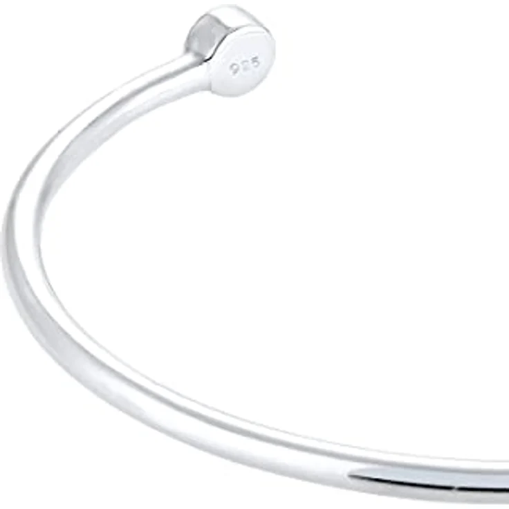 Elli Armreif Weiß 925 Sterling Silver, mit Swarovski® Kristallen, schlichter Armschmuck für moderne Frauen – Bild 3
