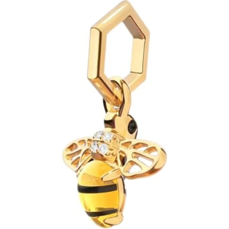 WEIMU Golden Charms 925 Sterling Silber Charm, goldene Biene für Armband & Halskette, hypoallergen und einzigartiges Schmuckgeschenk für Damen – Bild 1