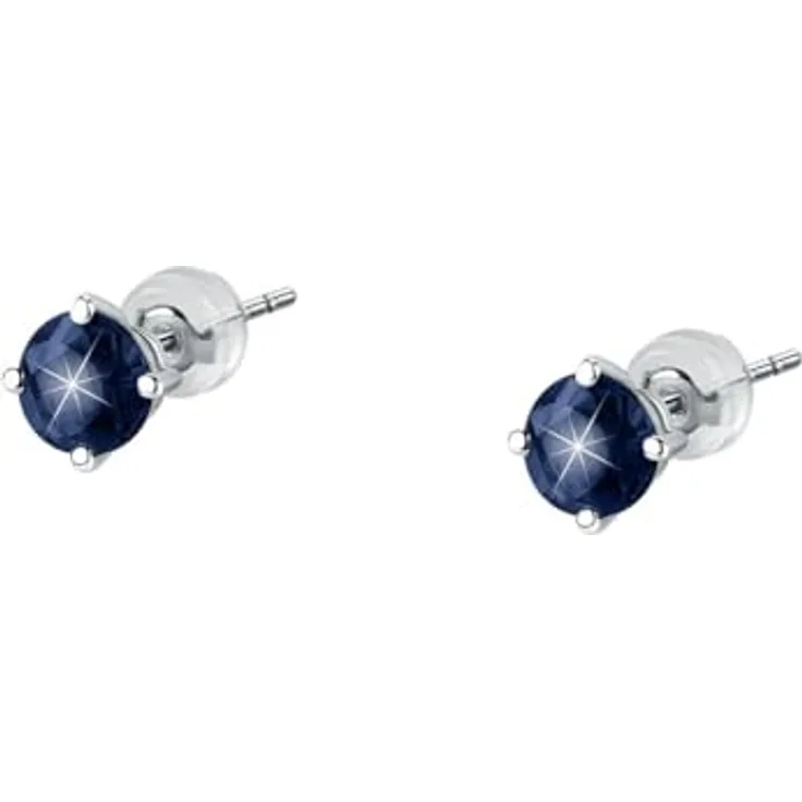 CHRIST Ohrstecker 89132797, dezente Ohrstecker mit blauen Saphiren, Weißgold
