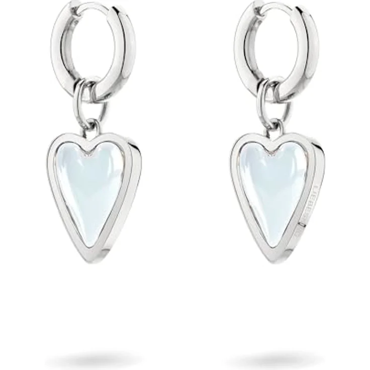 Liebeskind Berlin Damen Ohrringe LJ-1701-E-28, Edelstahl IP silber poliert, Größe 2,8 cm mit Schanierverschluss – Bild 2