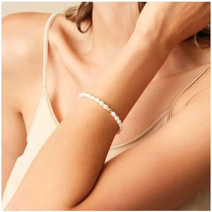 CHRIST Damen-Armband 585er Gelbgold mit Süßwasserperle, One Size – Bild 4