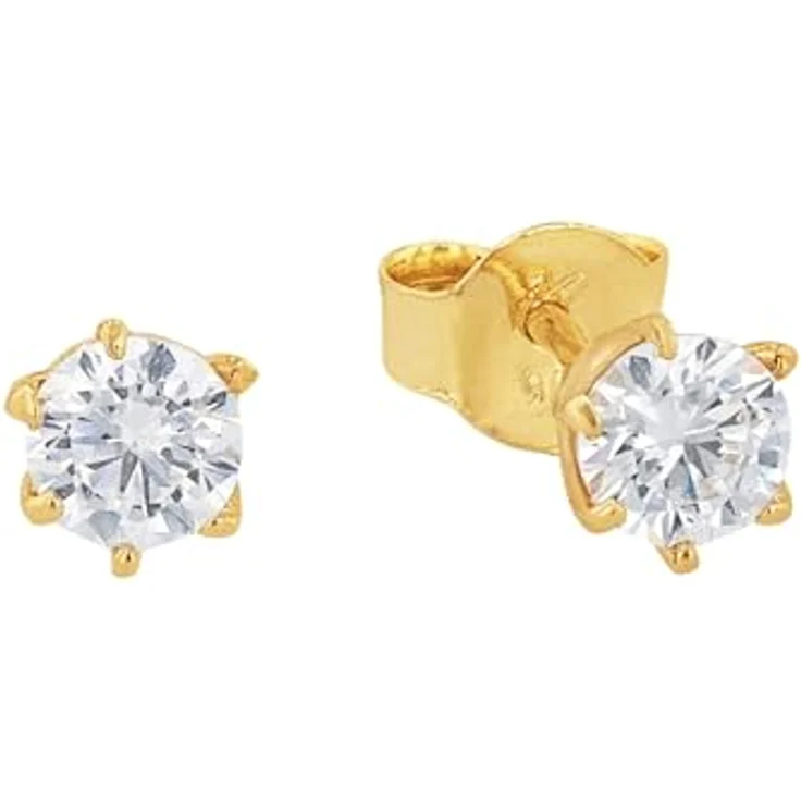 Amor Ohrstecker Damen, Gold 585 mit Zirkonia Steinen, in Geschenk Box – Bild 1