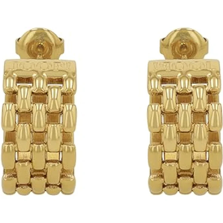 JOOP! Creolen Damen Ohrschmuck, Edelstahl, 20 mm lang, 10 mm breit, Steckverschluss, in Schmuck Geschenk Box – Bild 3