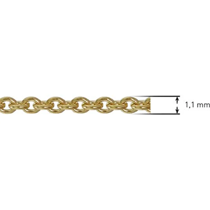 trendor Halskette für Anhänger Gold 333 / 8K Rundanker 1,1 mm, 40 cm, filigranes Design, Federring-Verschluss – Bild 4