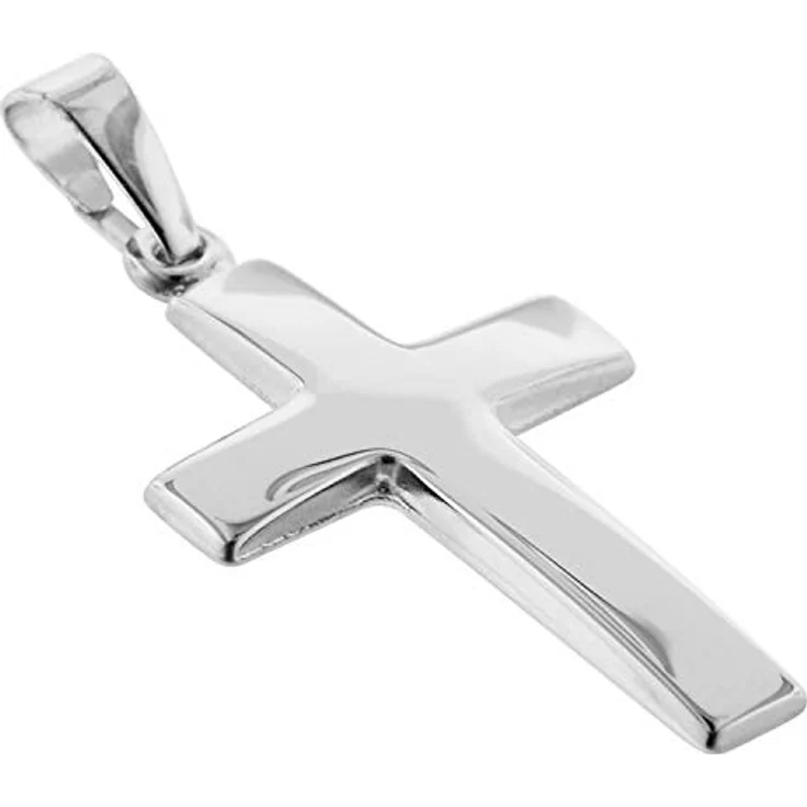 trendor Kreuz 21 mm in Weißgold 333 (8 Kt) mit 40 cm Silber-Venezianerkette, Herren-Halskette 39910-40 – Bild 2