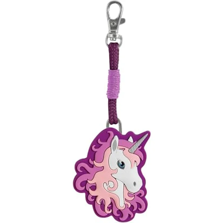 Step by Step Happy Charms „Unicorn“, Einhorn-Anhänger für Schulranzen und Vorschulrucksack, 1-teilig, mit Karabiner zur einfachen Anbringung