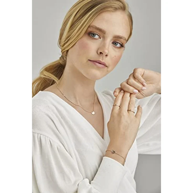 caÏ Damen Ring 925/- Sterling Silber rhodiniert, modernes Design mit Herz, weiß – Bild 4