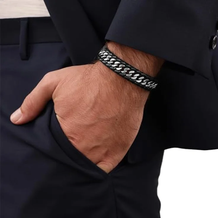 JOOP! Edelstahl Herren Armband, 18,5+1,5+1,5 cm, Silber, inklusive Schmuck Geschenk Box, 2038037 – Bild 3