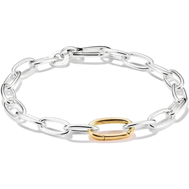 THOMAS SABO Charm-Armband Charm Club Connect, recyceltes Silber 925 mit Connect Link und sicherem Karabinerhaken – Bild 1